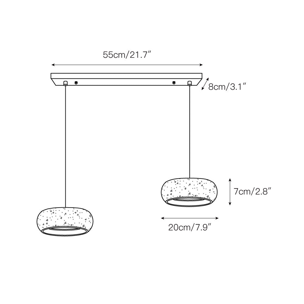 Eurvaran Modern Minimalist Drum Travertine Pendant Lamp - Letslighting