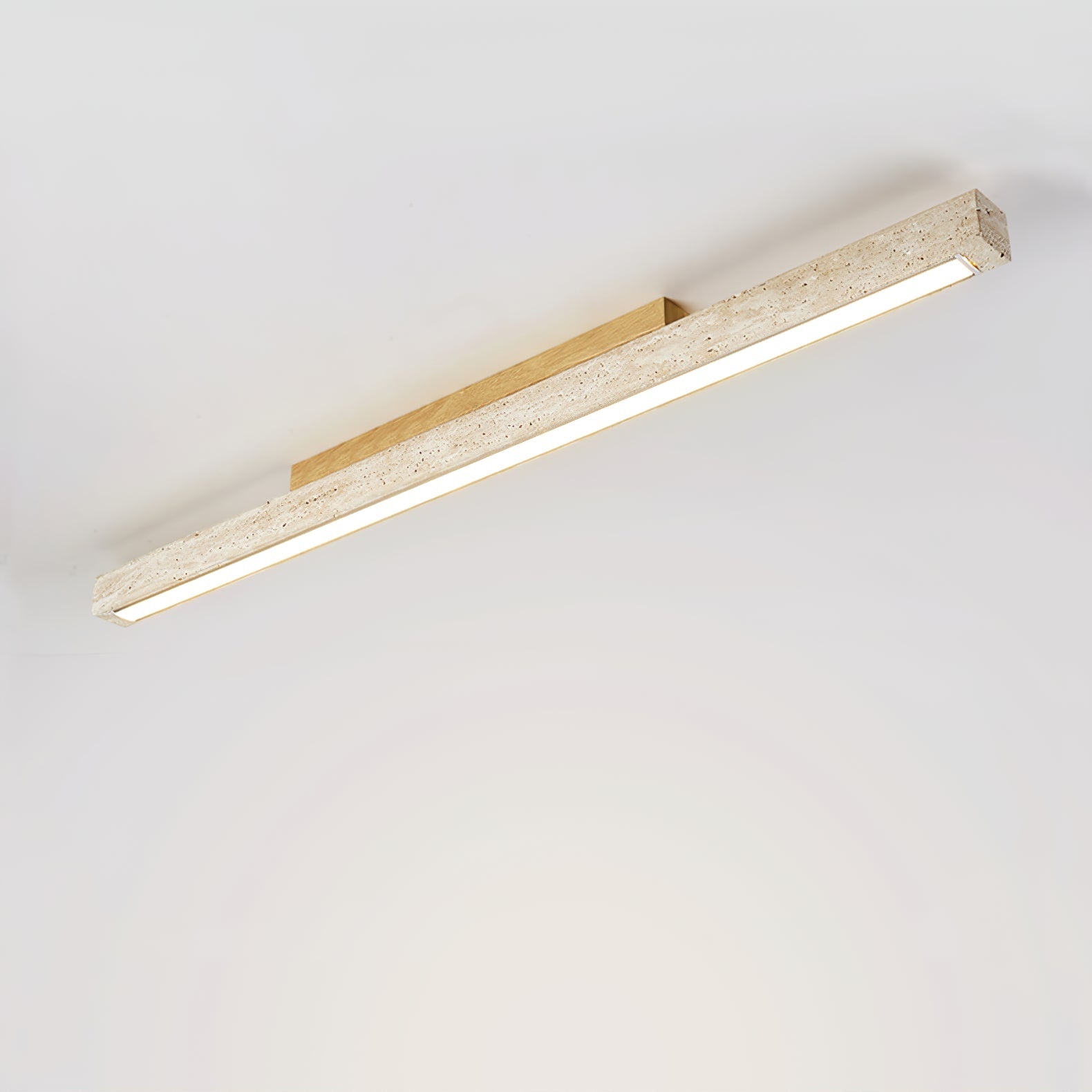 Orvenarae Minimalist Travertine Linear Light - Letslighting