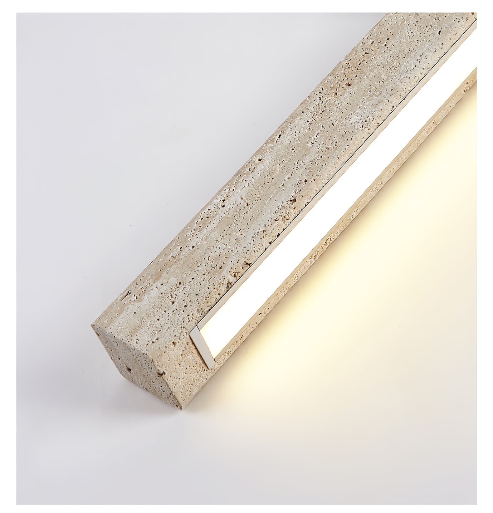 Orvenarae Minimalist Travertine Linear Ceiling Light - Neutralighting
