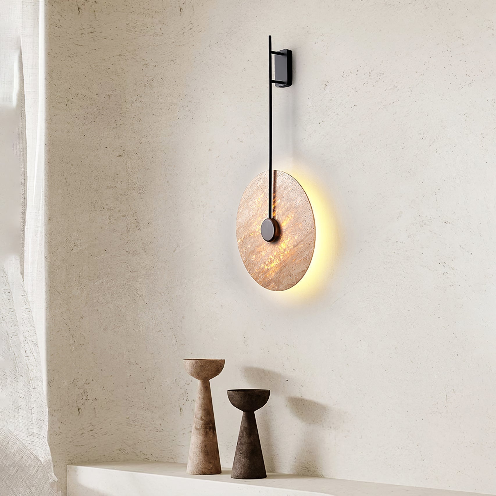 Visolia Travertine Wall Light - Neutralighting