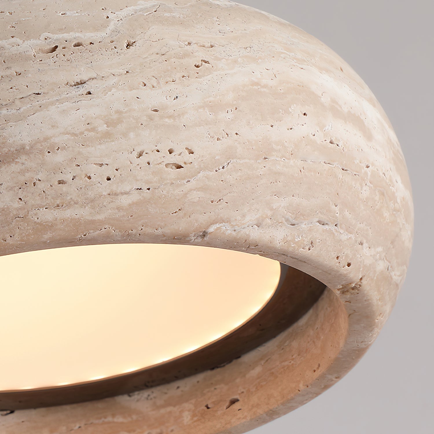 Eurvaran Modern Minimalist Drum Travertine Pendant Lamp - Letslighting