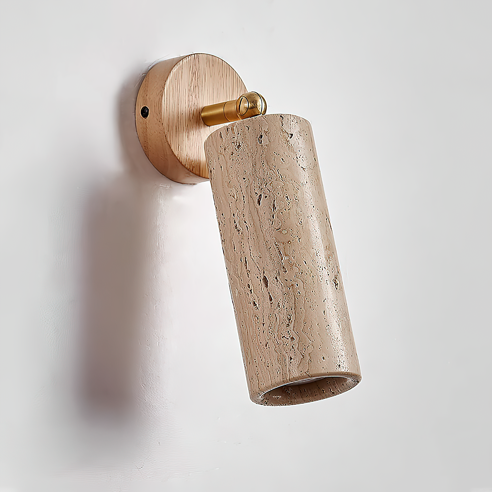 Arvararae Modern Minimalist Wooden Travertine Wall Lamp - Letslighting