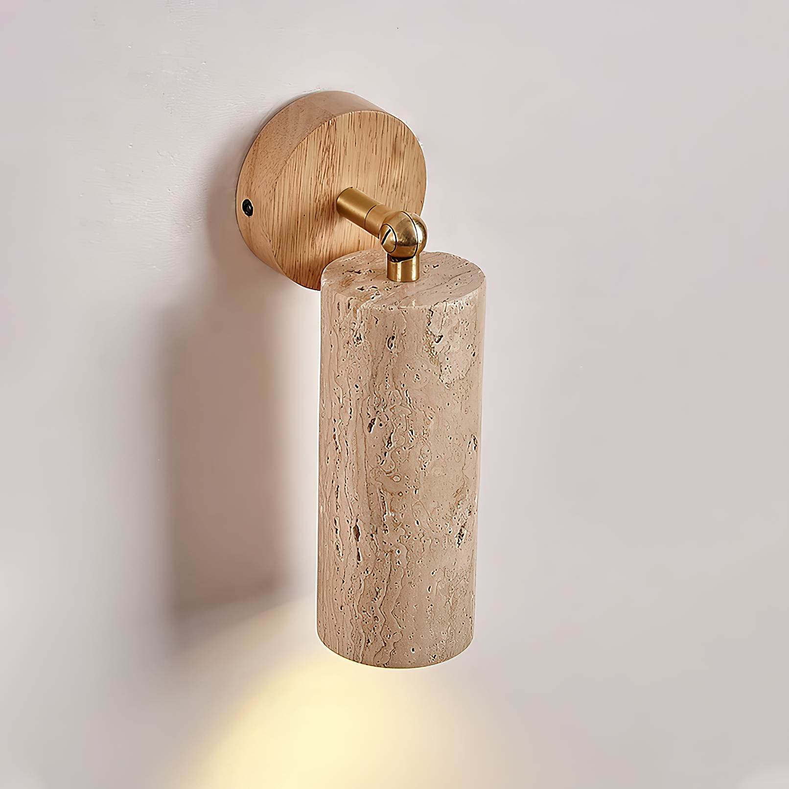 Arvararae Modern Minimalist Wooden Travertine Wall Lamp - Letslighting