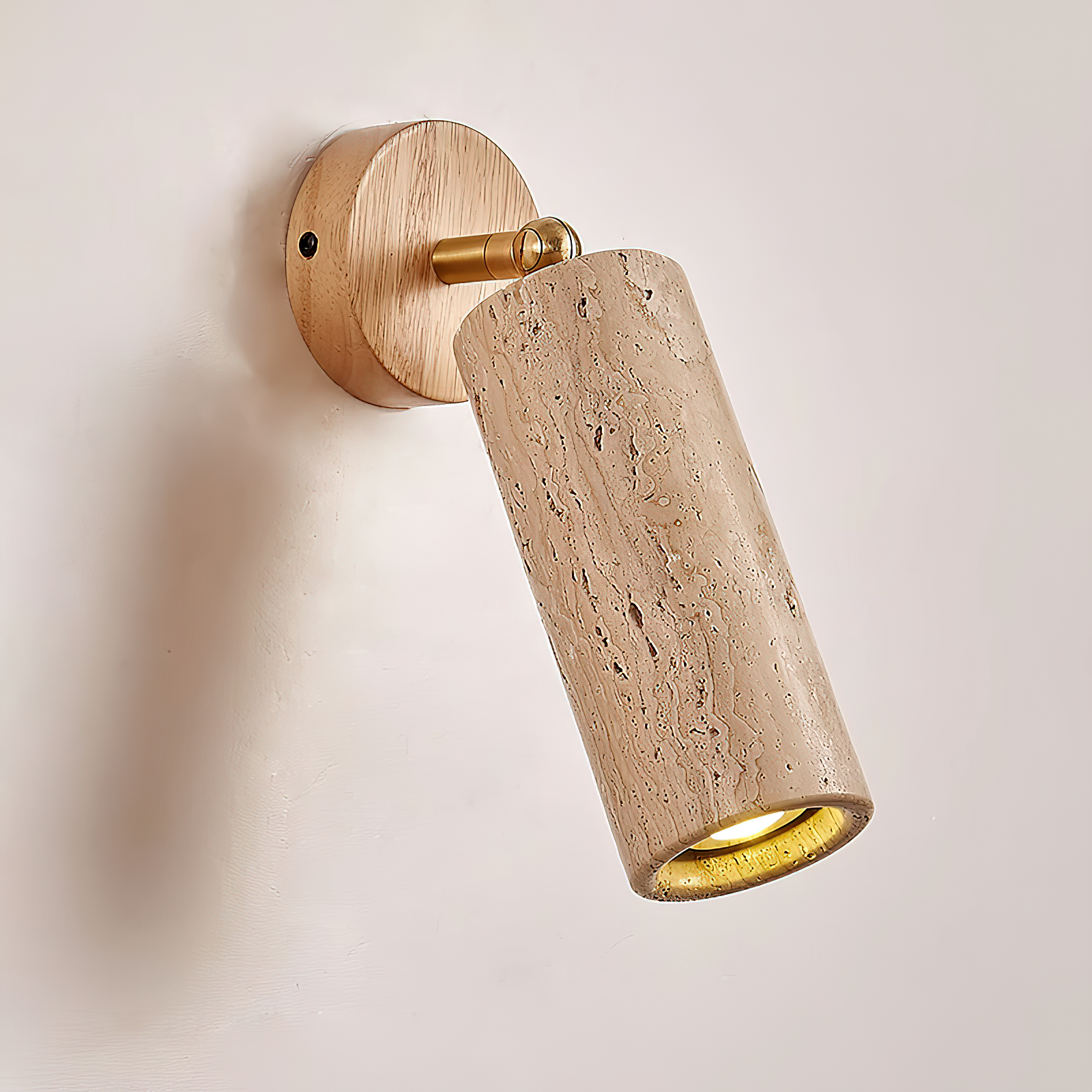 Arvararae Modern Minimalist Wooden Travertine Wall Lamp - Letslighting