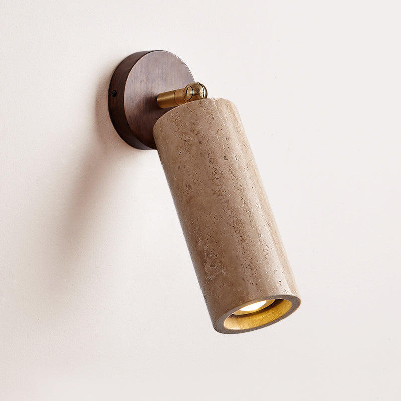 Arvararae Modern Minimalist Wooden Travertine Wall Lamp - Letslighting