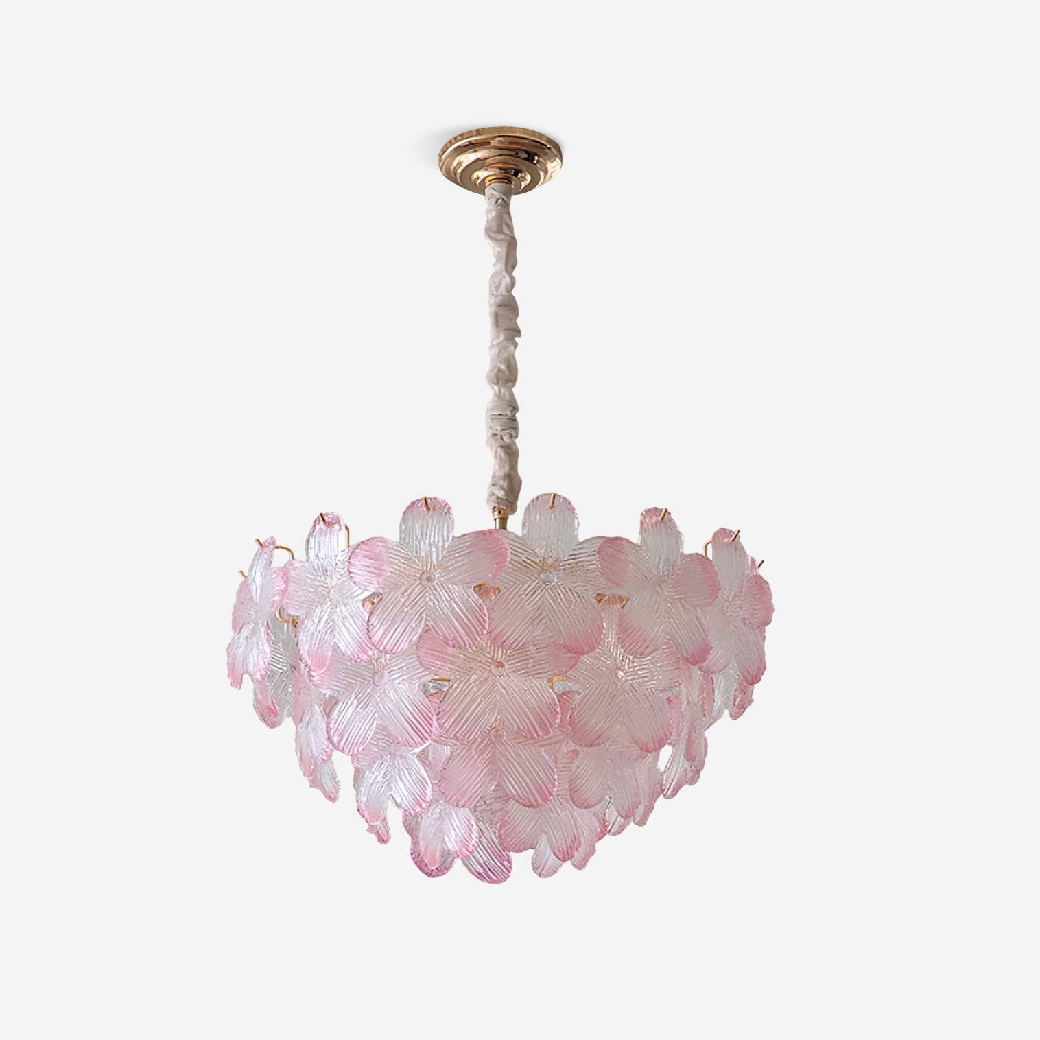 Cavine Pink Glass Flower Chandelier - Letslighting