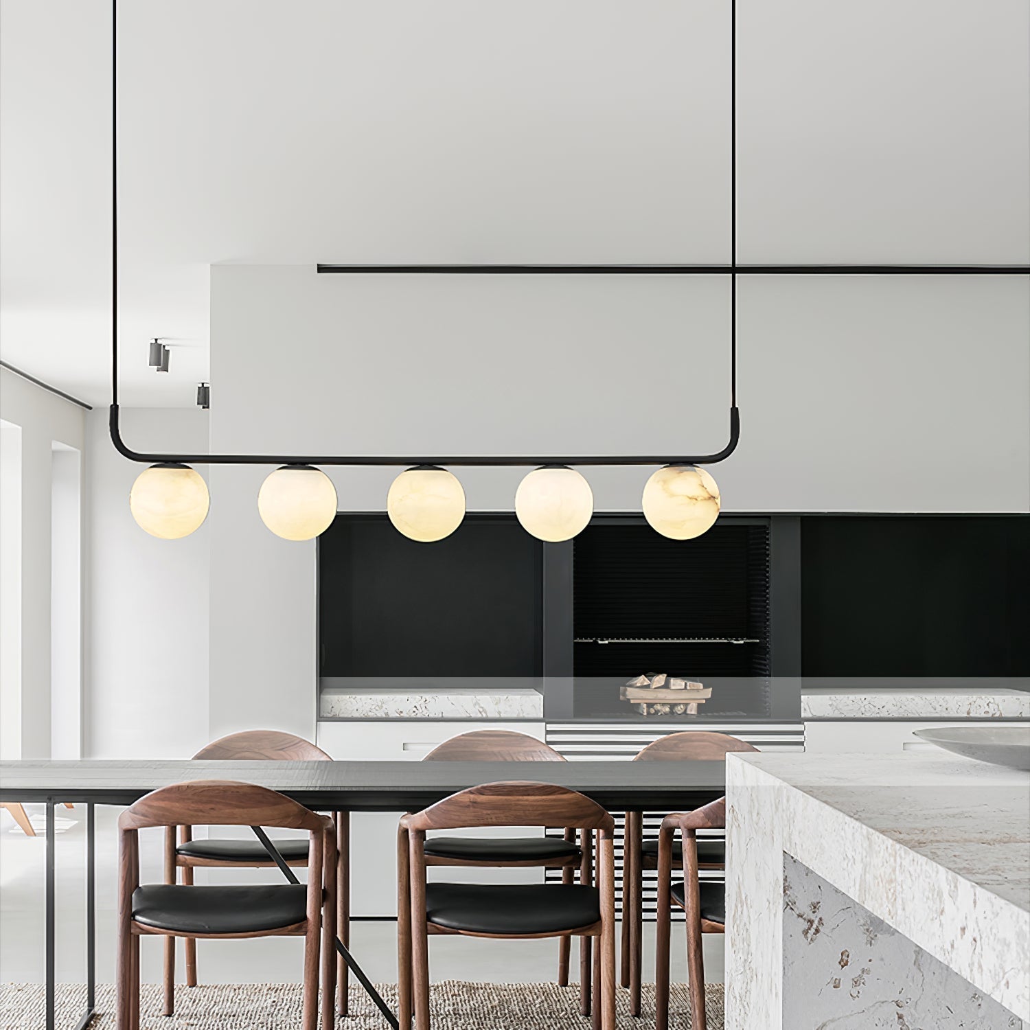 Eloryra Modern Minimalist Suspension Alabaster Pendant Lamp - Letslighting