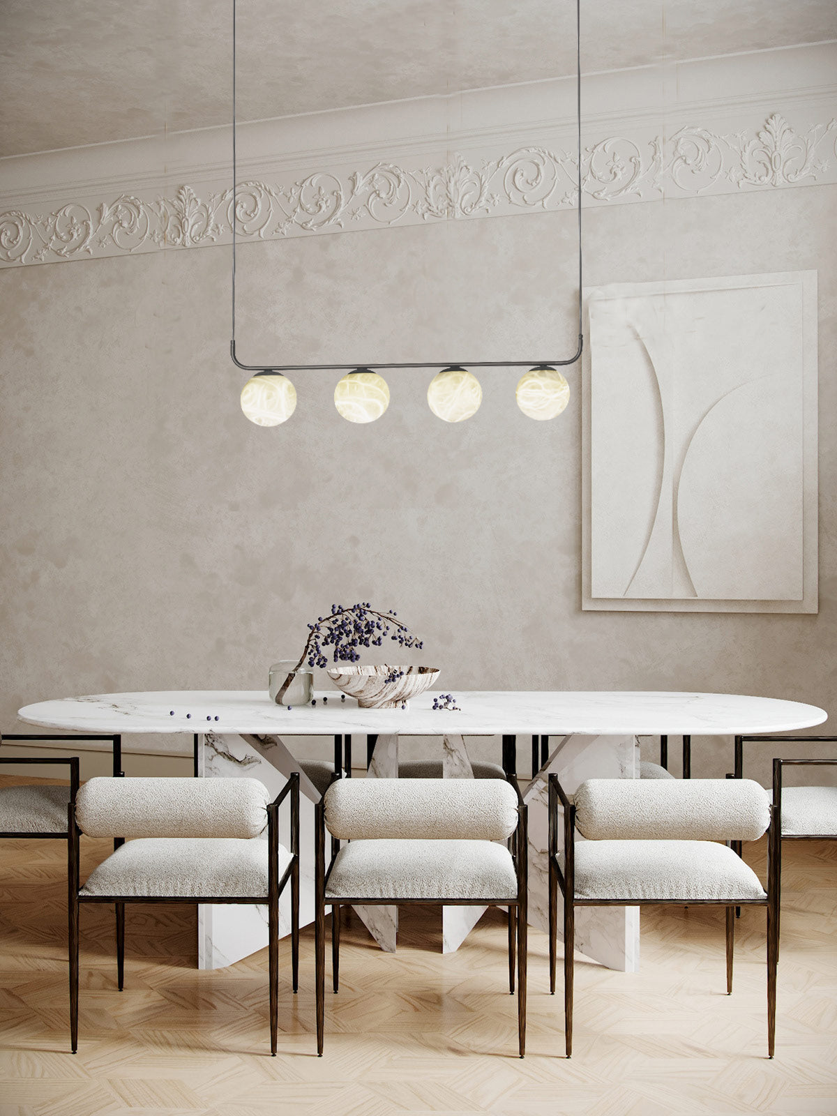 Eloryra Modern Minimalist Suspension Alabaster Pendant Lamp - Letslighting