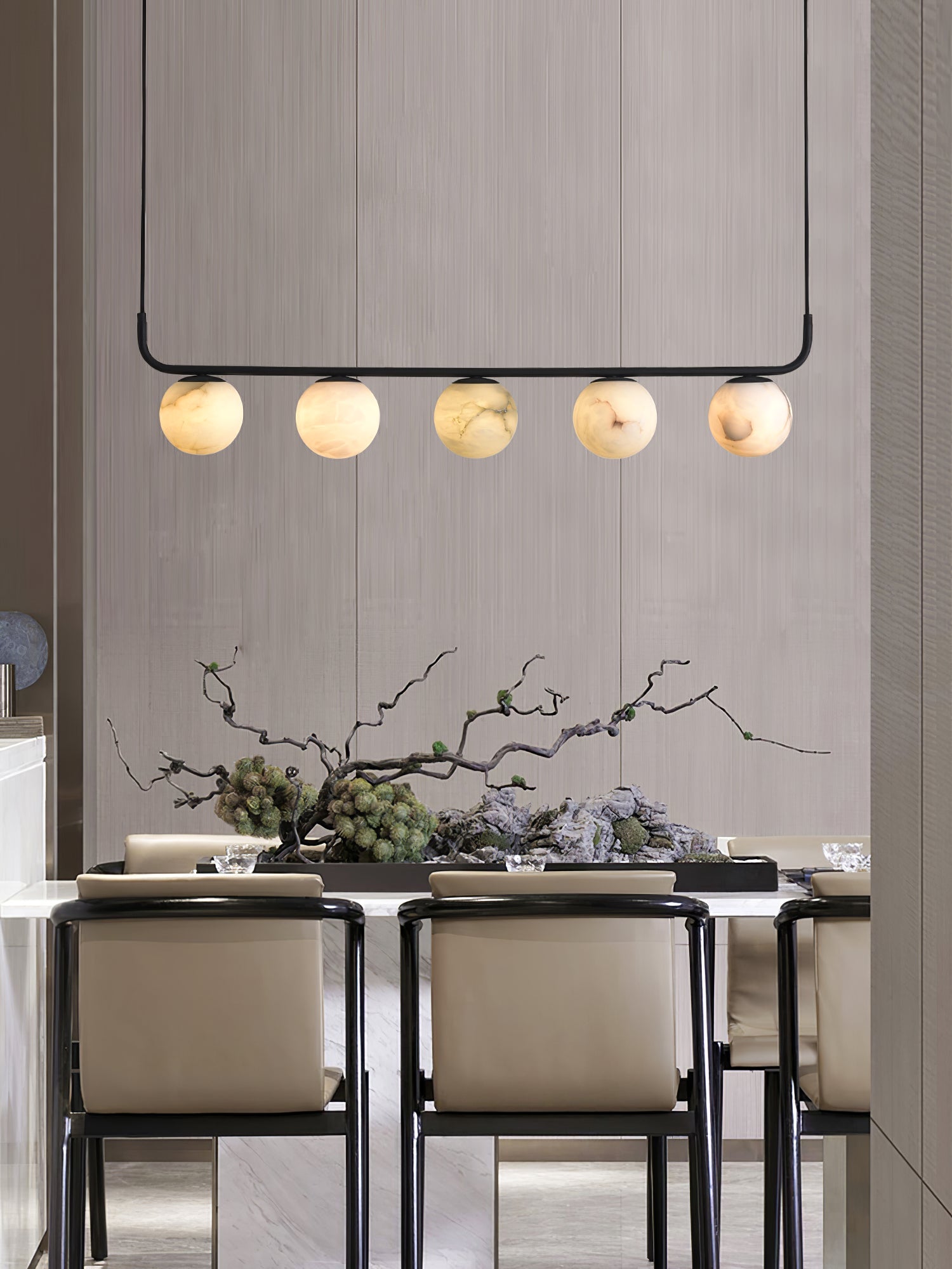 Eloryra Modern Minimalist Suspension Alabaster Pendant Lamp - Letslighting