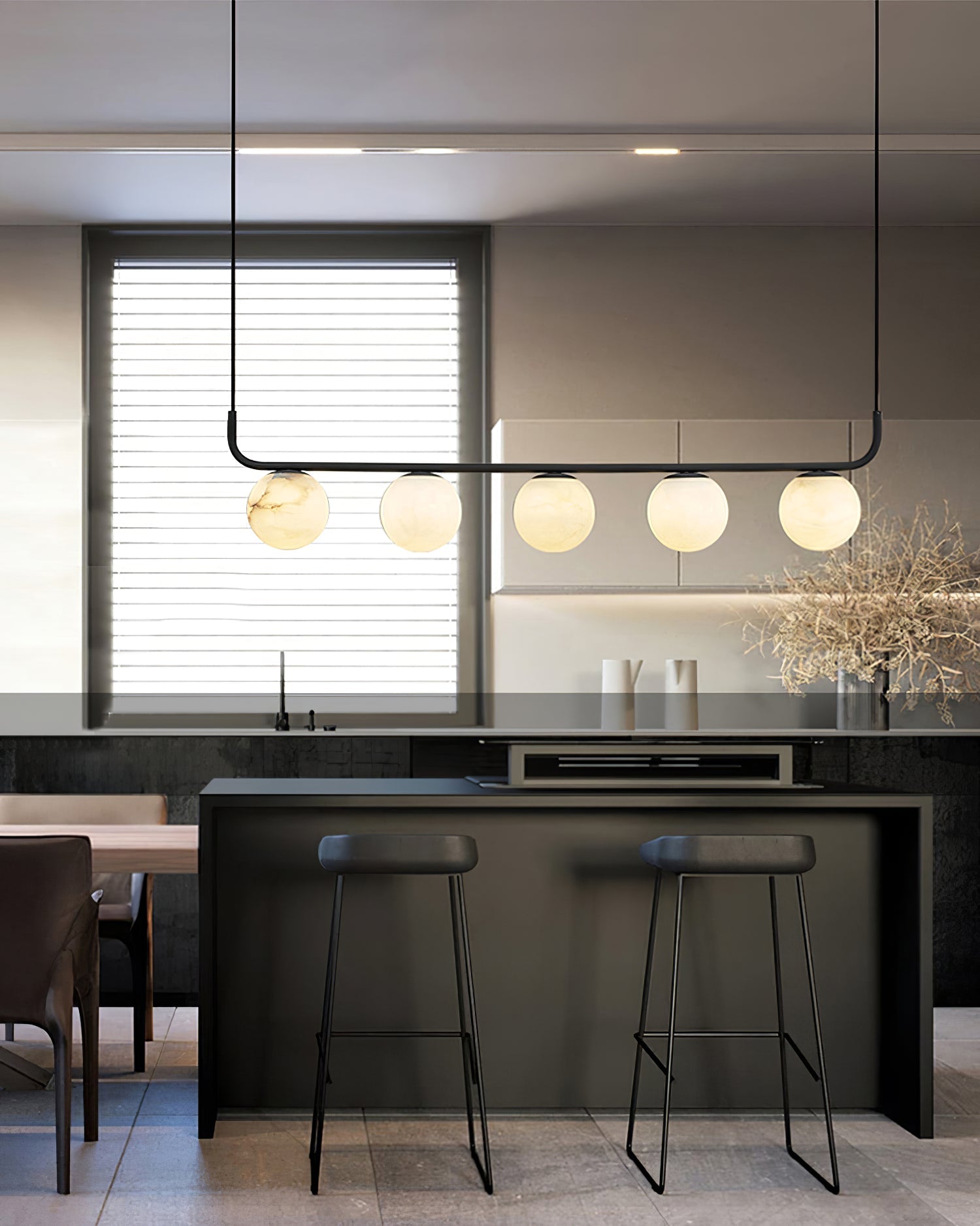 Eloryra Modern Minimalist Suspension Alabaster Pendant Lamp - Letslighting