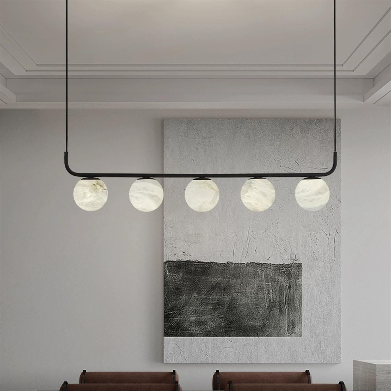 Eloryra Modern Minimalist Suspension Alabaster Pendant Lamp - Letslighting