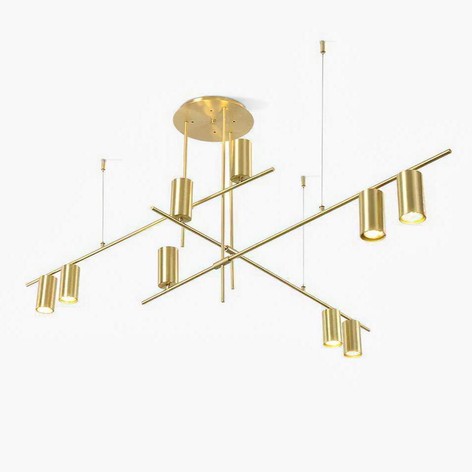 Lustra Kronleuchter Tribes Messing Linear Zylinder-Letslighting