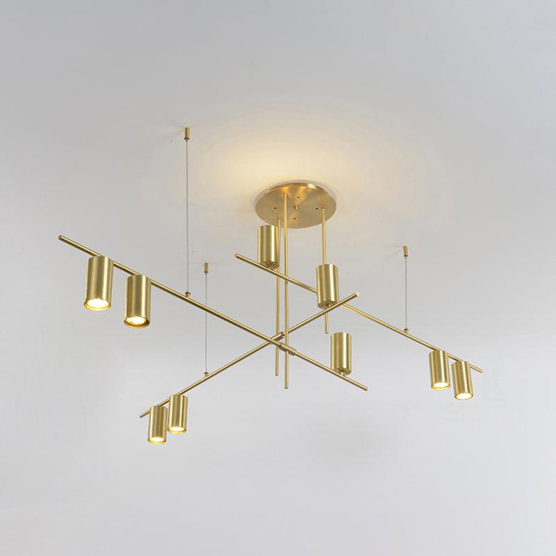 Lustra Kronleuchter Tribes Messing Linear Zylinder-Letslighting