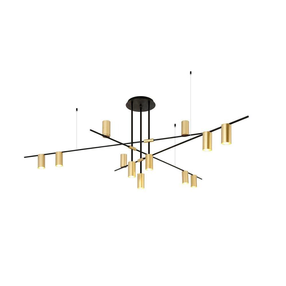 Lustra Kronleuchter Tribes Messing Linear Zylinder-Letslighting
