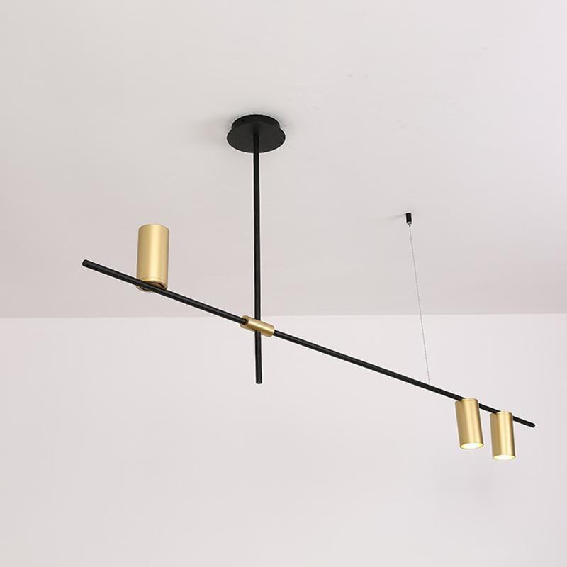 Lustra Kronleuchter Tribes Messing Linear Zylinder-Letslighting