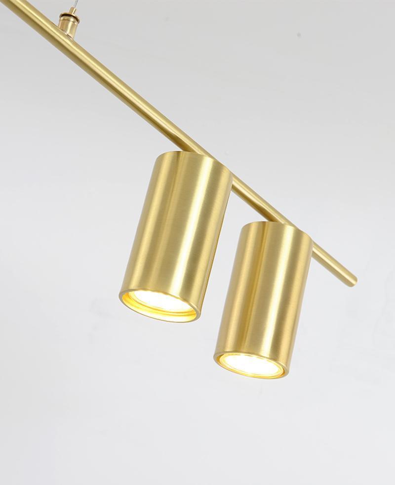 Lustra Kronleuchter Tribes Messing Linear Zylinder-Letslighting