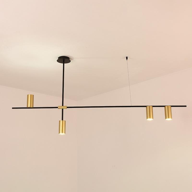 Lustra Kronleuchter Tribes Messing Linear Zylinder-Letslighting