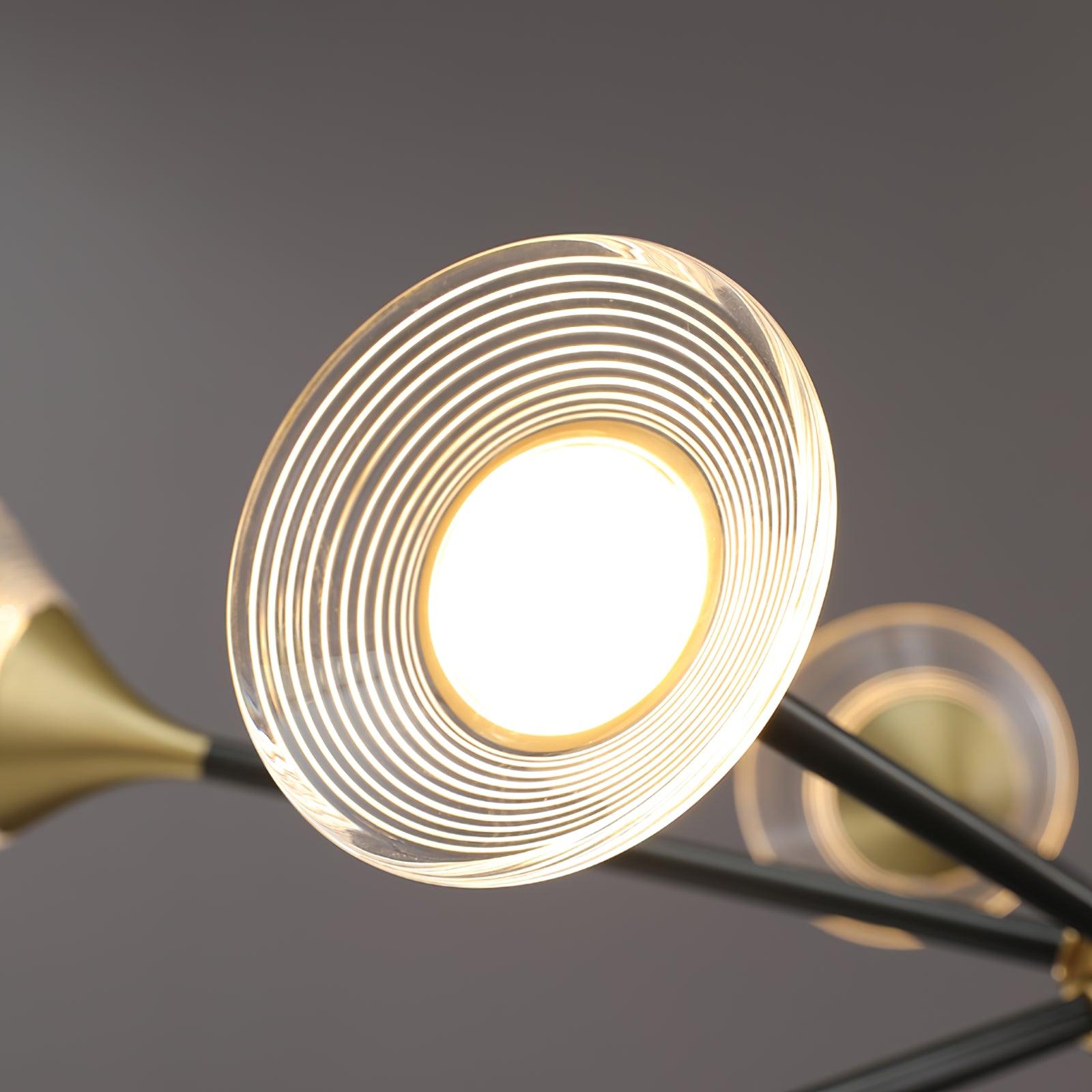 Myzoraris Moderner Kronleuchter aus Glas aus der Mitte des Jahrhunderts-Letslighting