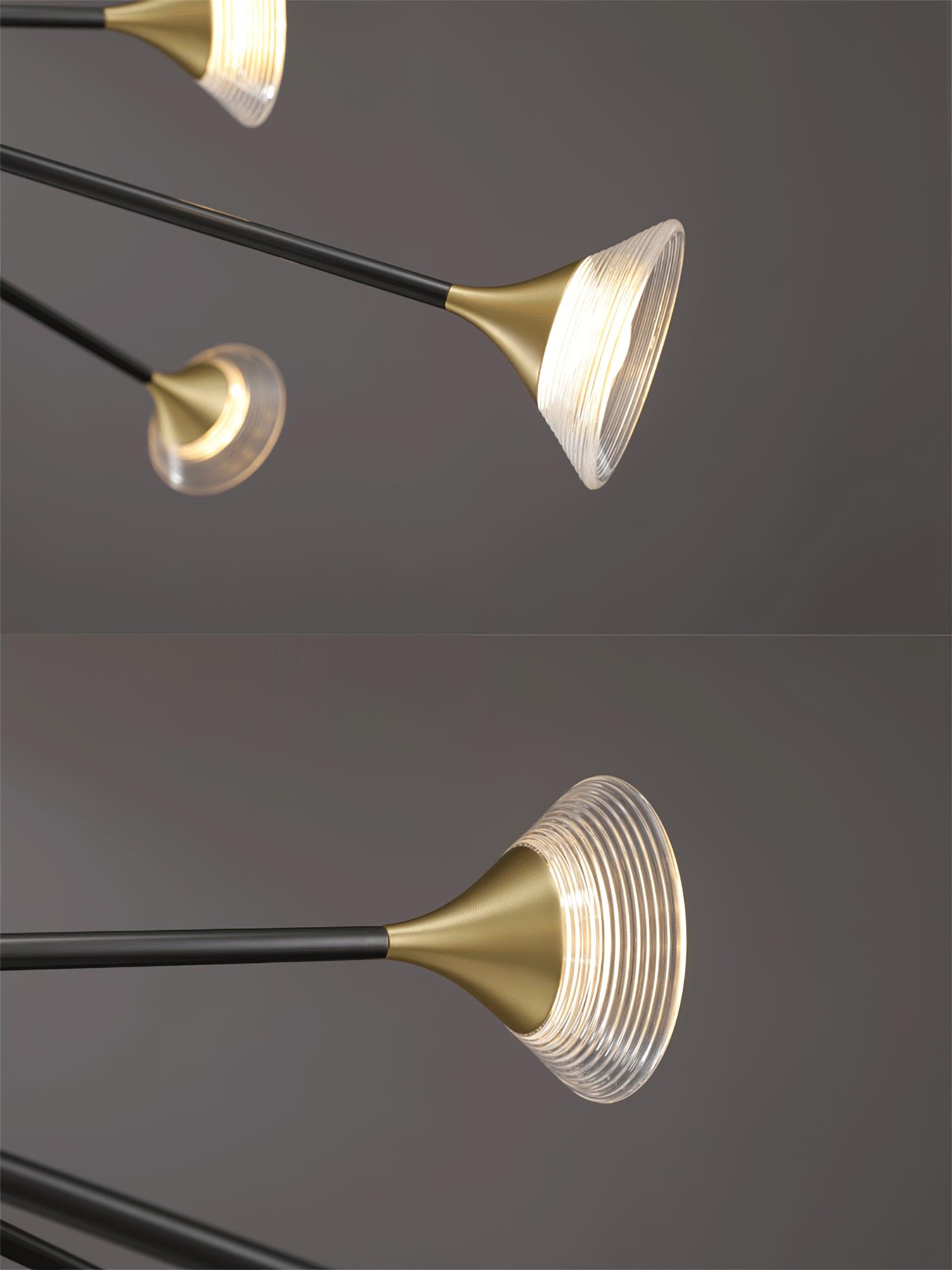 Myzoraris Moderner Kronleuchter aus Glas aus der Mitte des Jahrhunderts-Letslighting