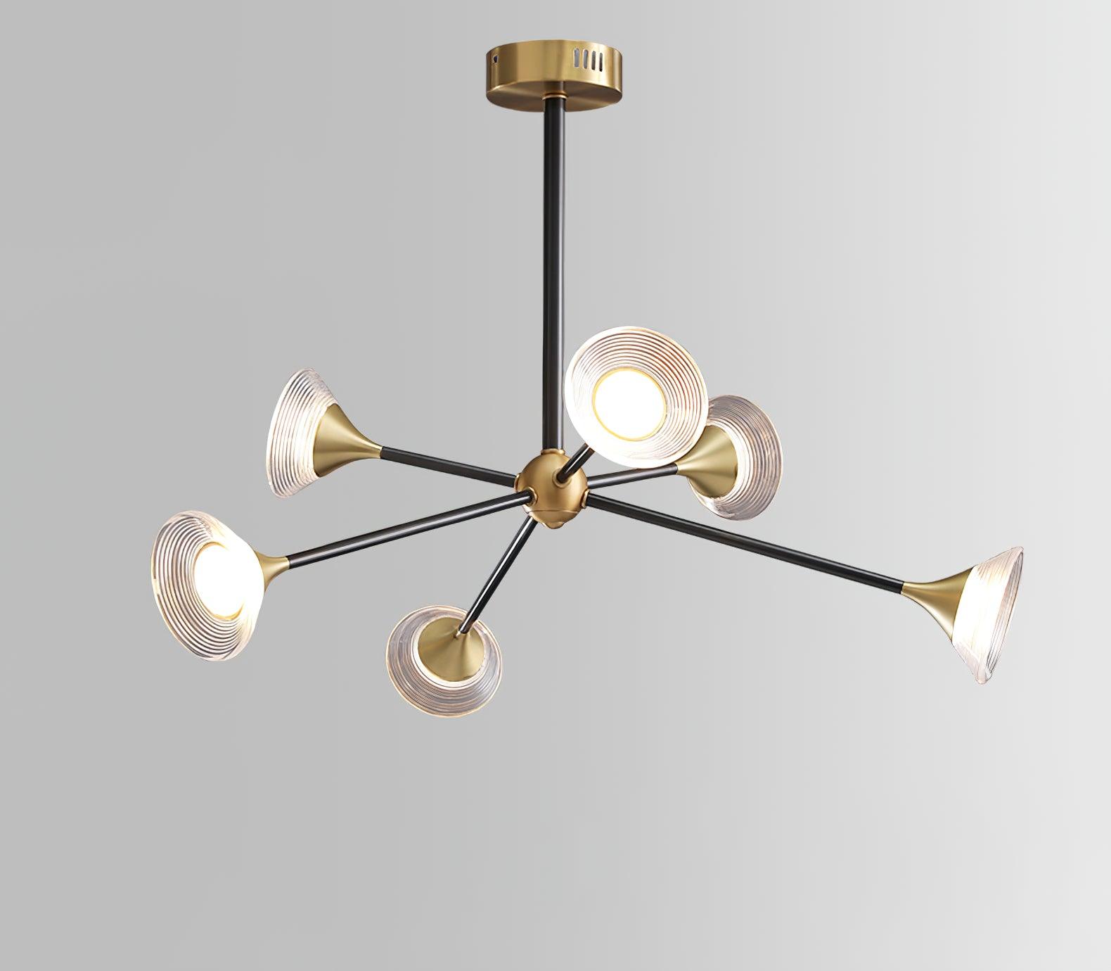 Myzoraris Moderner Kronleuchter aus Glas aus der Mitte des Jahrhunderts-Letslighting