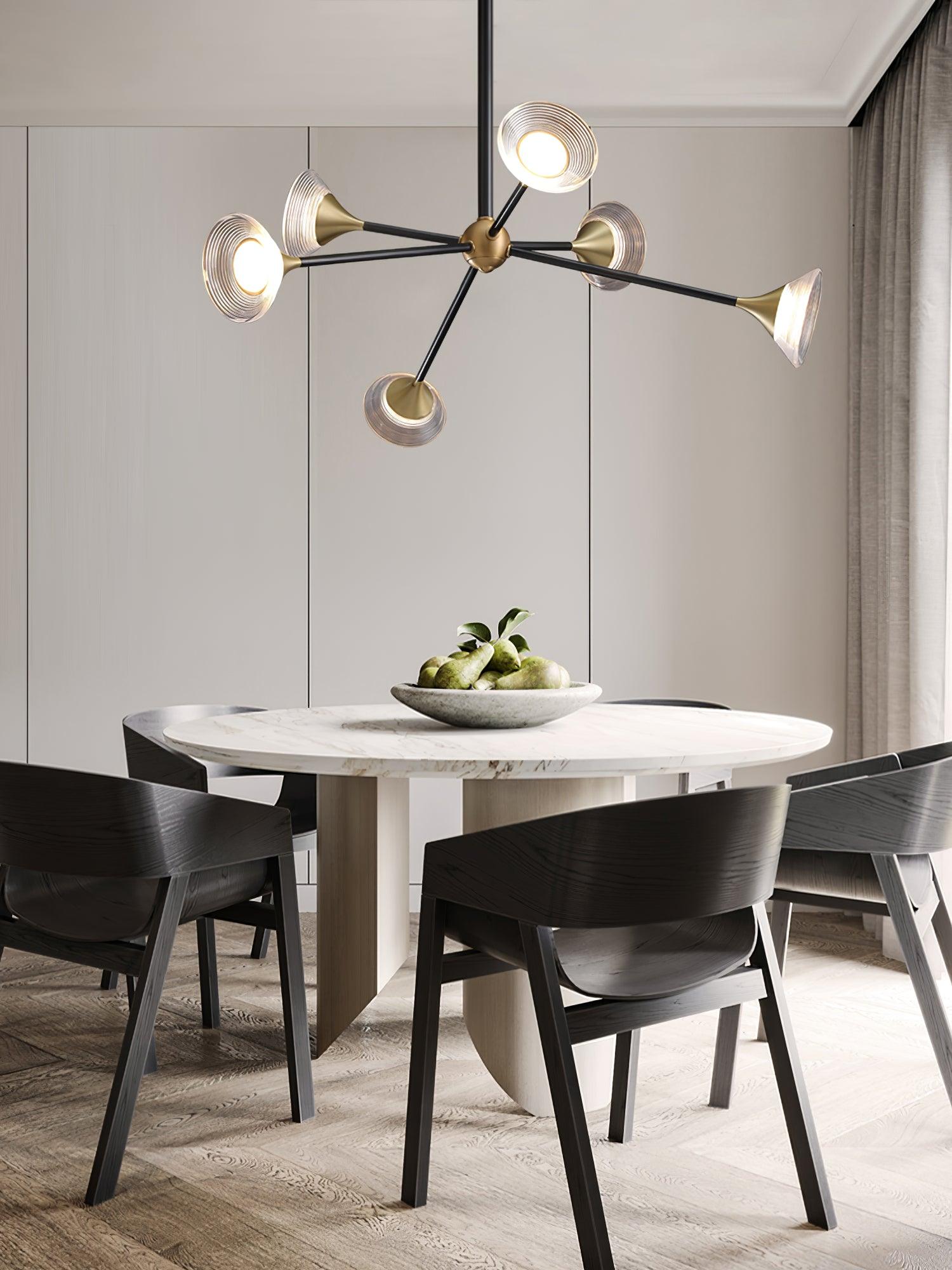 Myzoraris Moderner Kronleuchter aus Glas aus der Mitte des Jahrhunderts-Letslighting