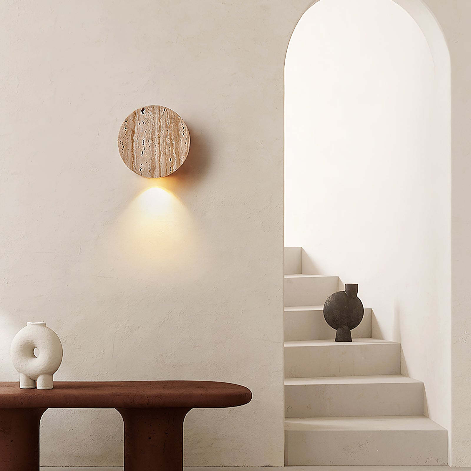 Izoren Classic Modern Minimalist Travertine Wall Lamp - Letslighting