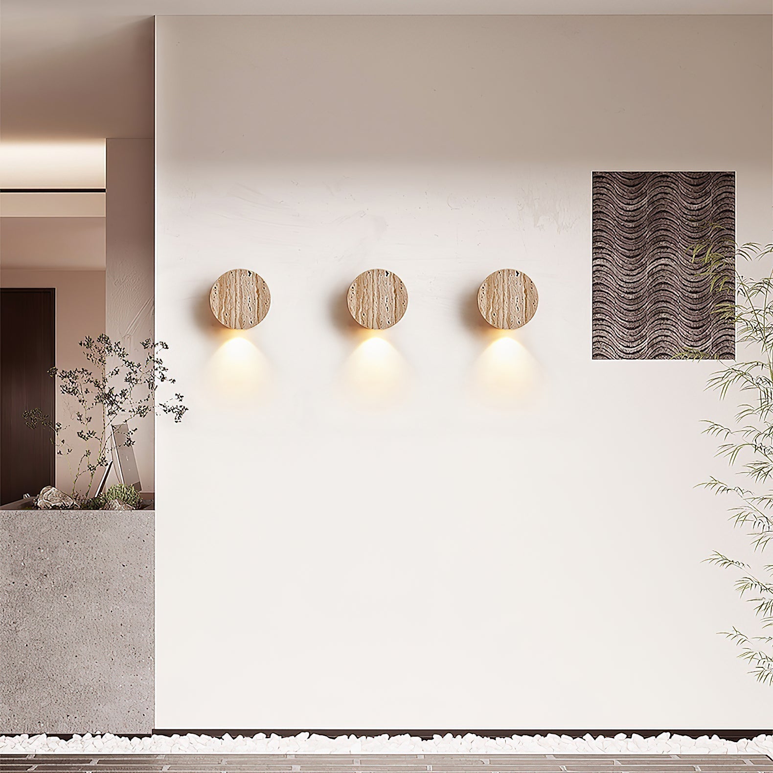 Izoren Classic Modern Minimalist Travertine Wall Lamp - Letslighting