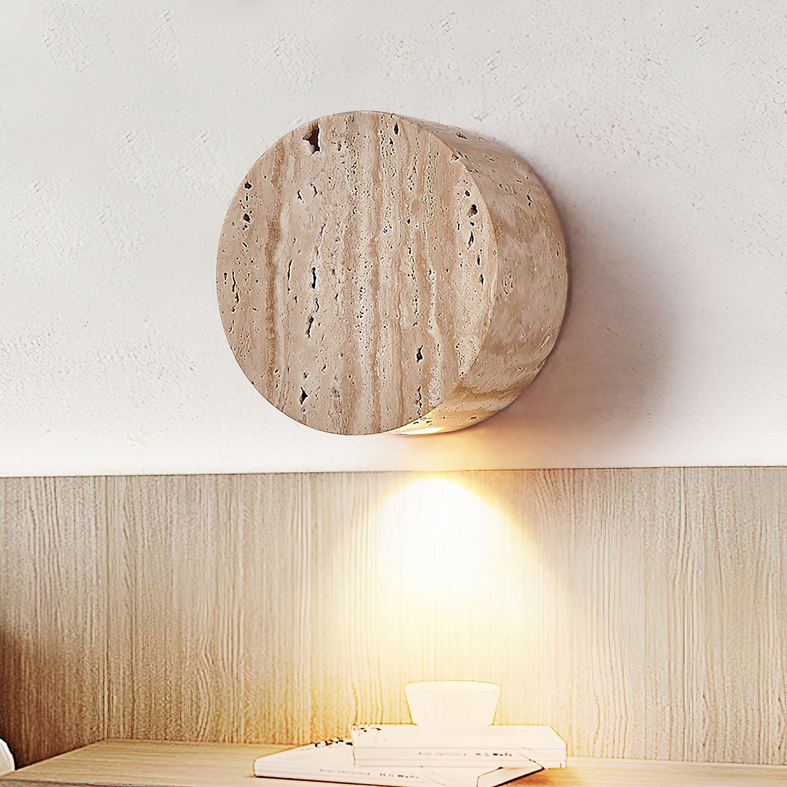 Izoren Classic Modern Minimalist Travertine Wall Lamp - Letslighting