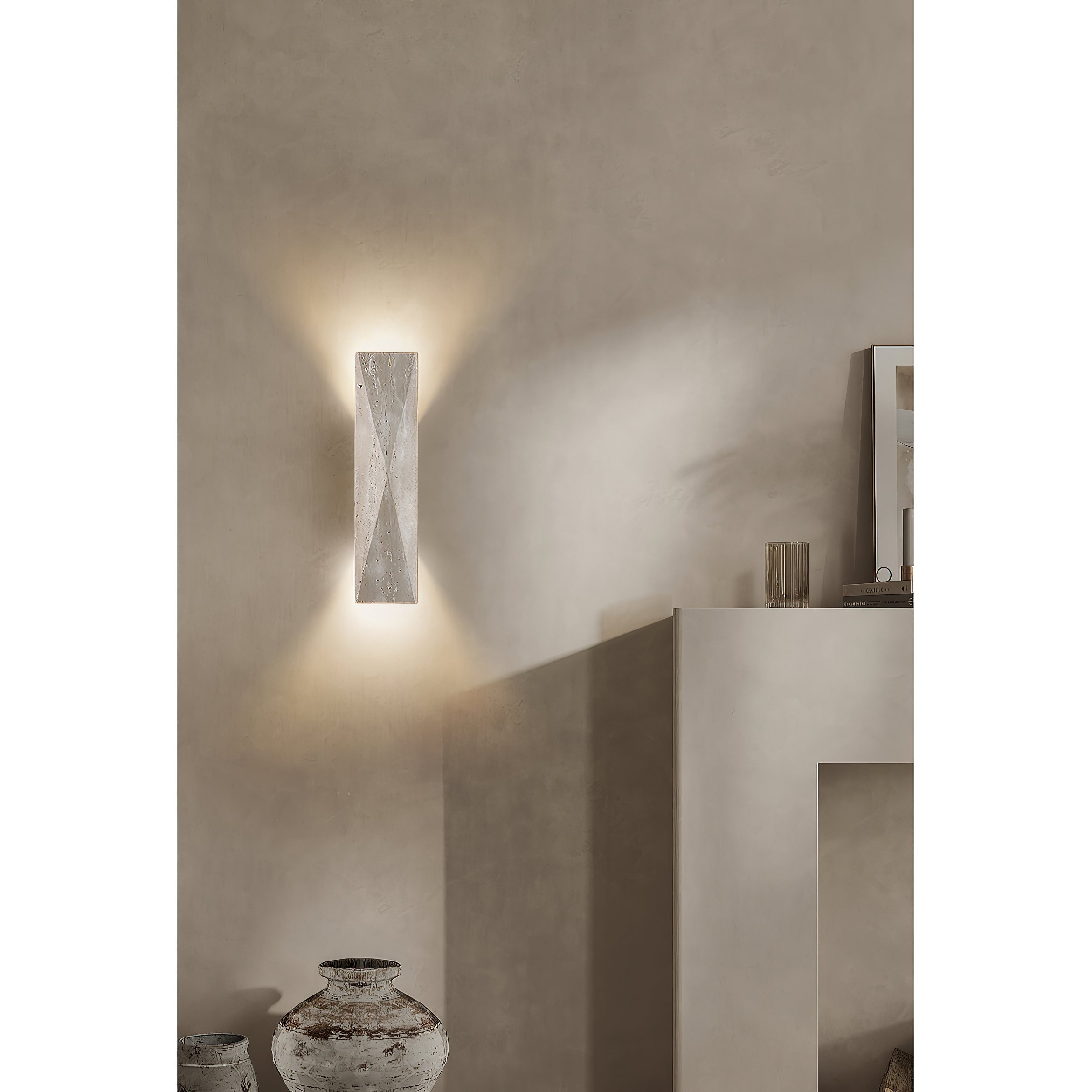 Coloria Modern Minimalist Travertine Wall Lamp - Letslighting