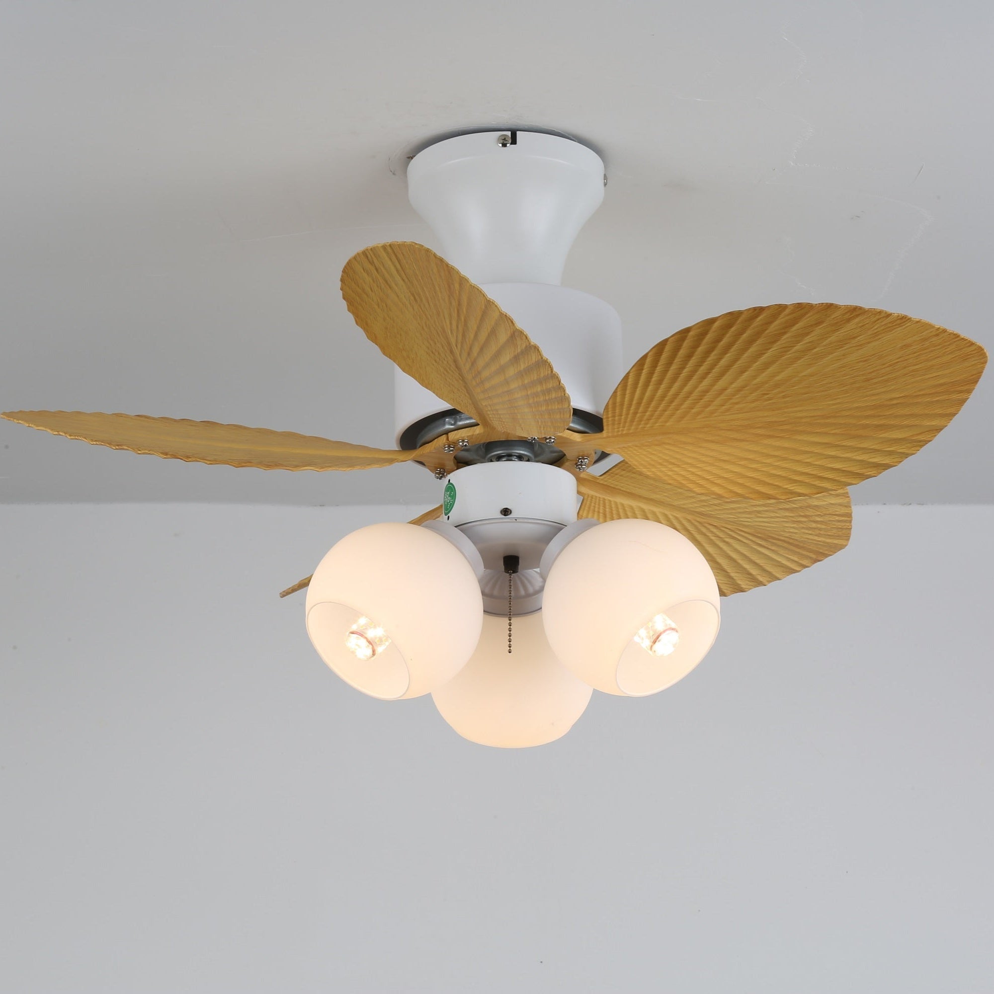 Konzeptionelles Bild des Luftstroms der Marvella Vintage Deckenventilatorleuchte aus Holz