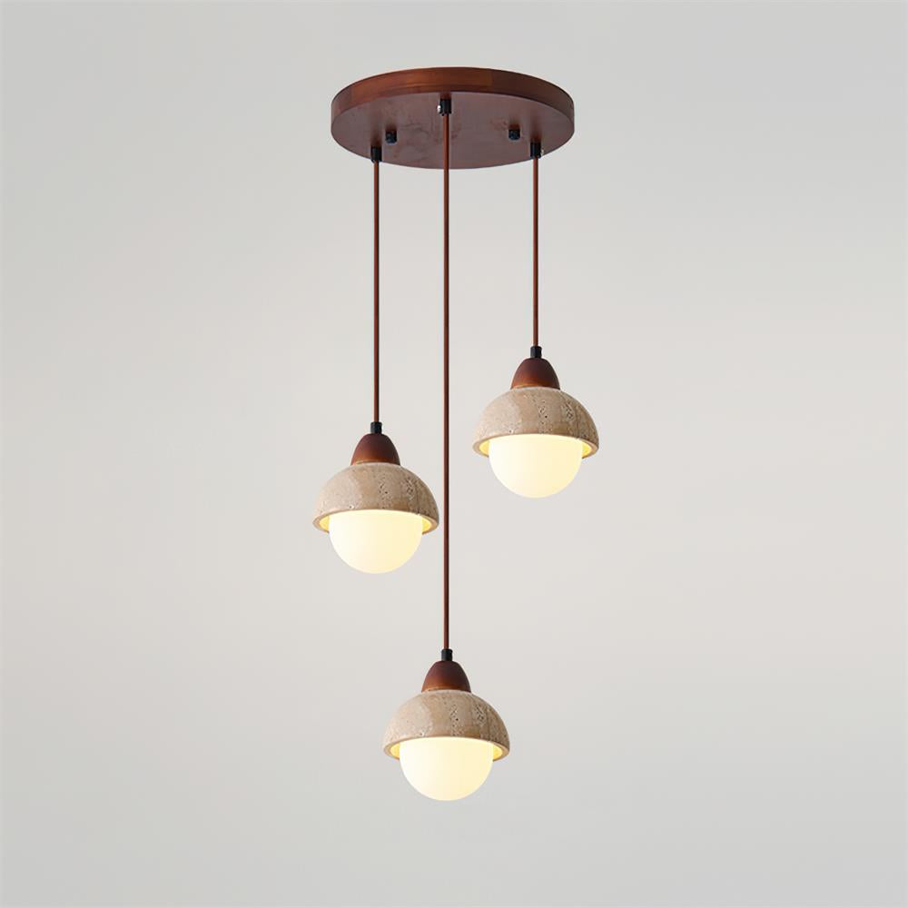 Lunara Multi-Light Pendant Lamp Set Travertine - Letslighting