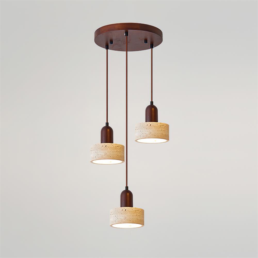 Lunara Multi-Light Pendant Lamp Set Travertine - Letslighting