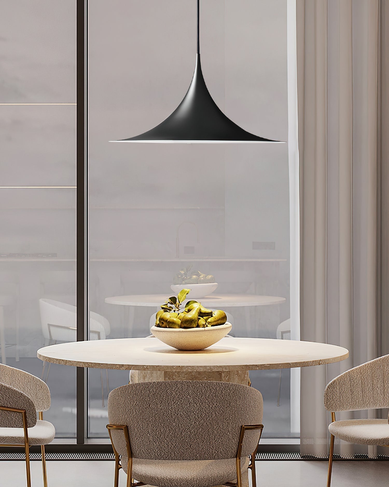 Pendant Lamp Slim Neck and Wide Flare Contemporary Dining - Letslighting