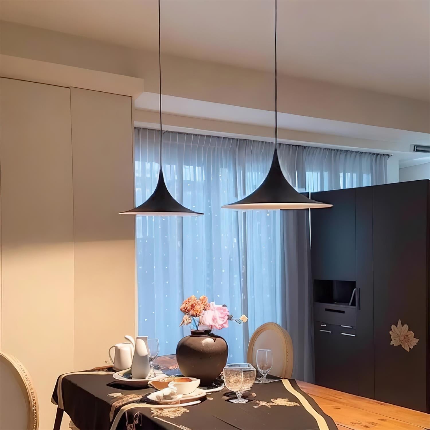 Pendant Lamp Slim Neck and Wide Flare Contemporary Dining - Letslighting