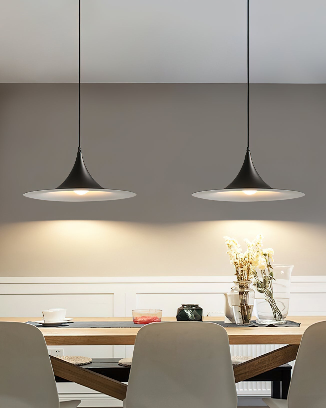 Pendant Lamp Slim Neck and Wide Flare Contemporary Dining - Letslighting