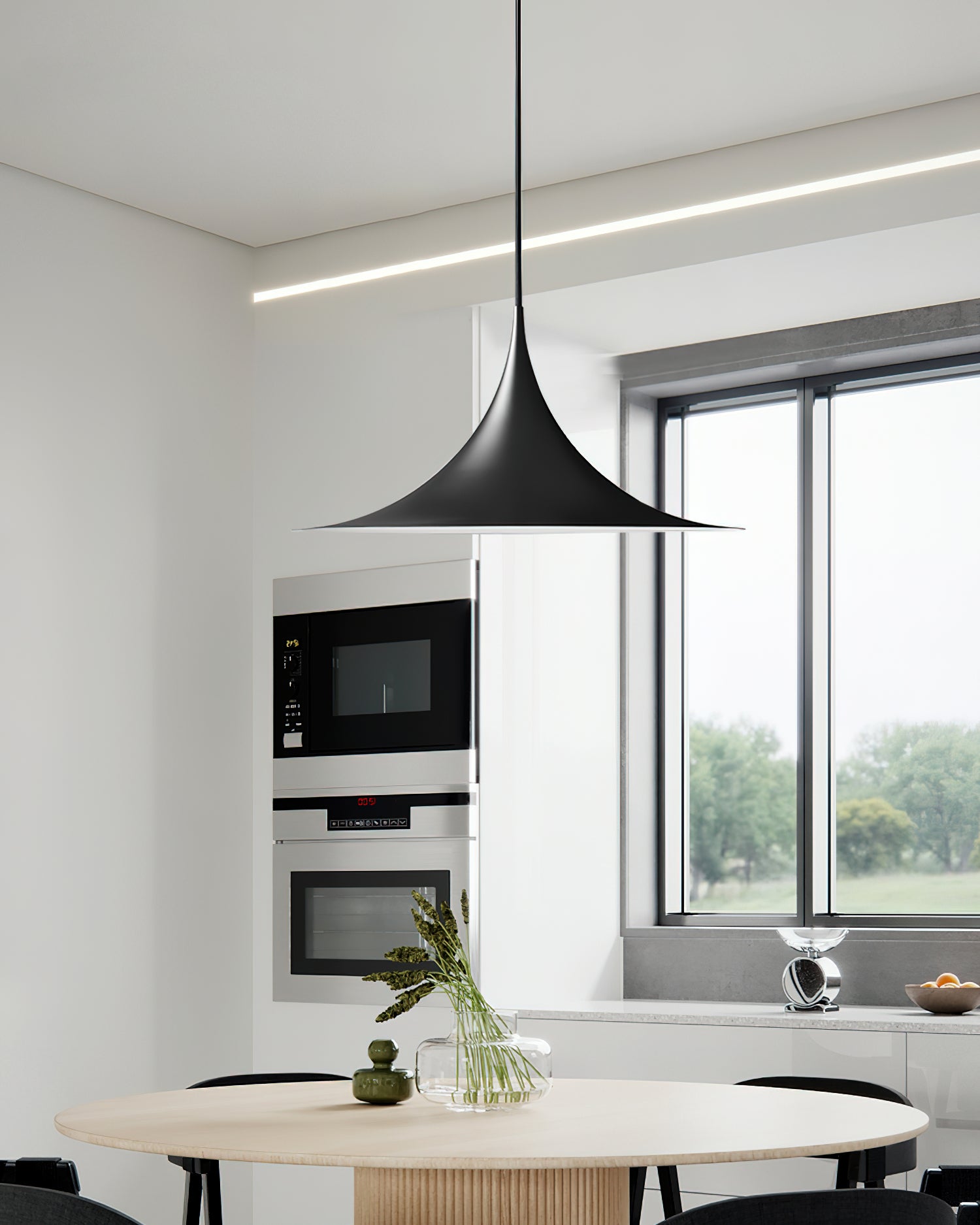 Pendant Lamp Slim Neck and Wide Flare Contemporary Dining - Letslighting
