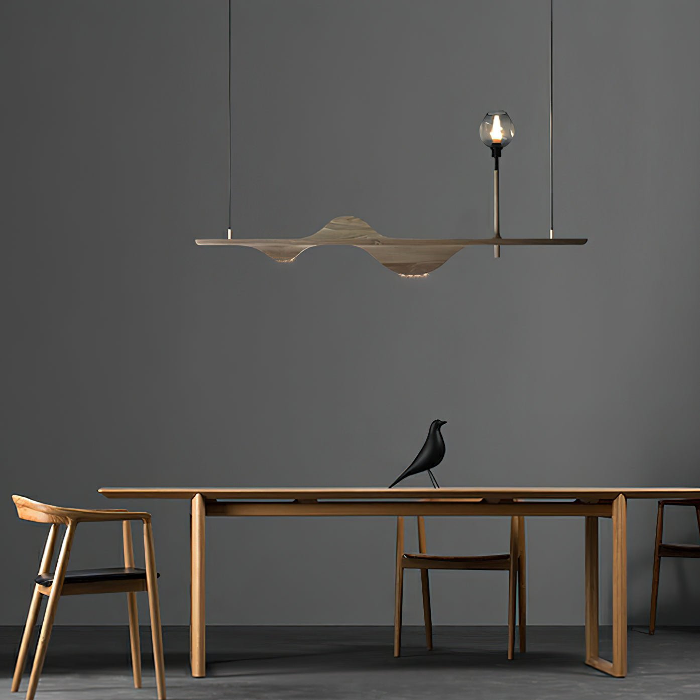 Cushais Wave Holz Pendelleuchte-Letslighting