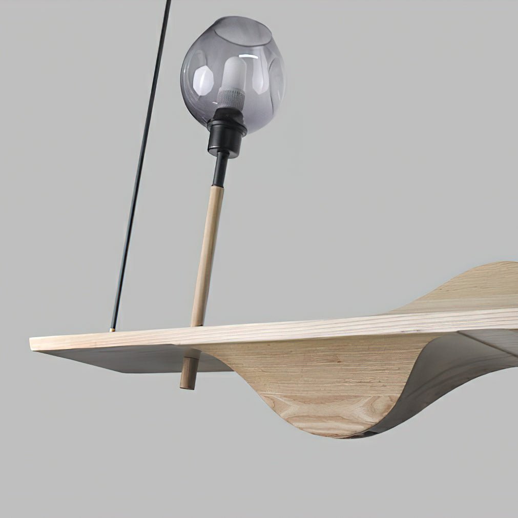 Cushais Wave Holz Pendelleuchte-Letslighting