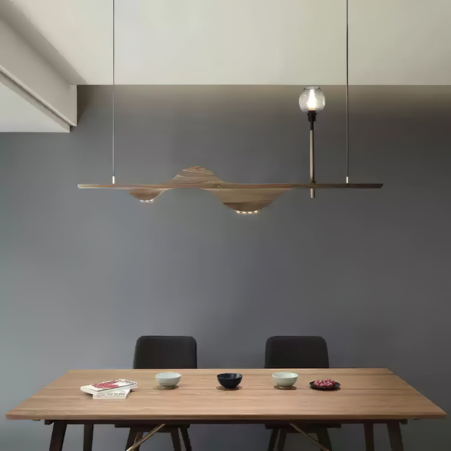 Cushais Wave Holz Pendelleuchte-Letslighting
