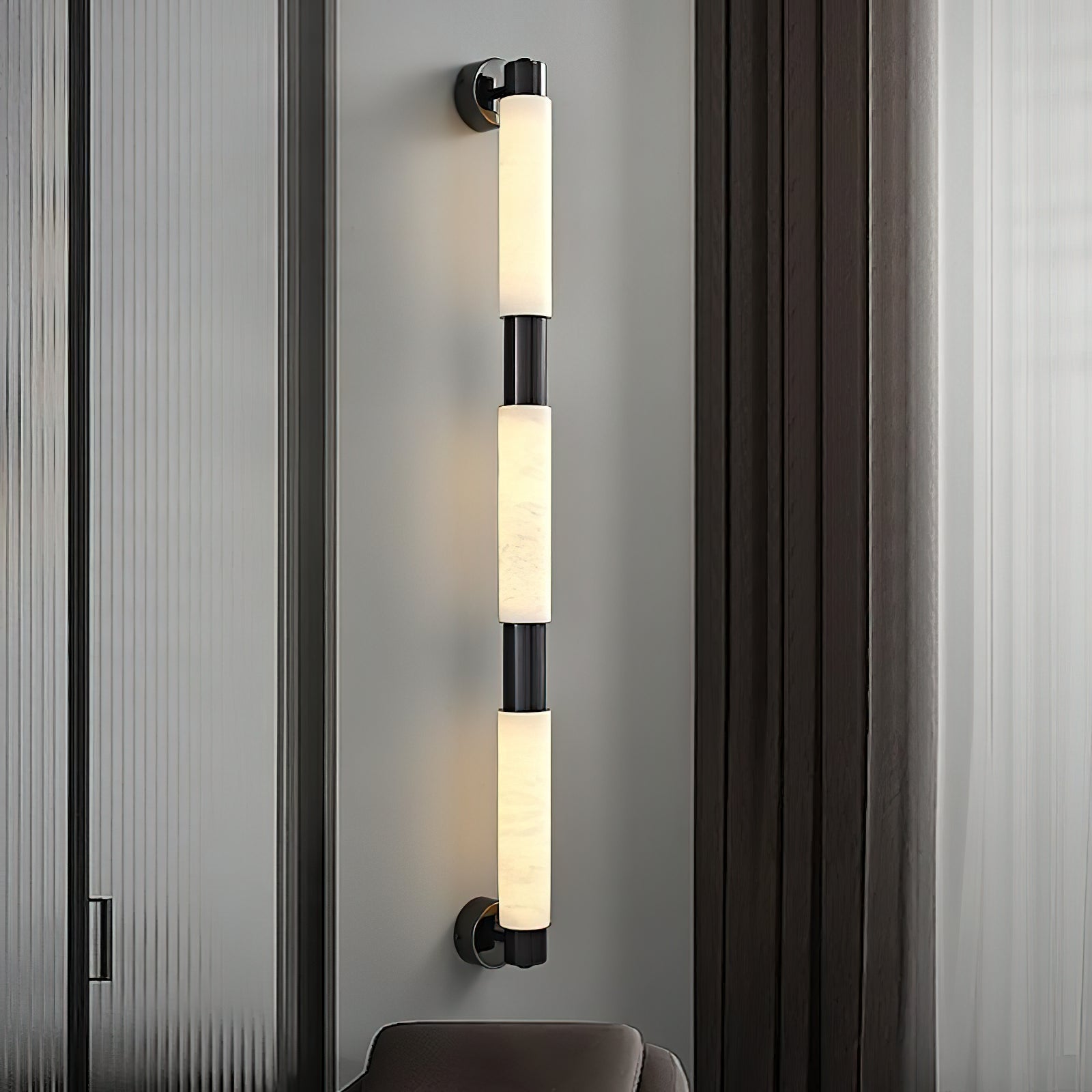 Alraei Modern Minimalist Tube Alabaster Wall Lamp - Letslighting