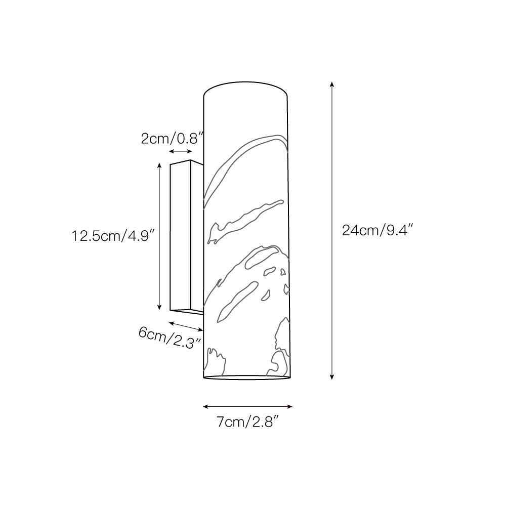 Tubular Marmor Wandleuchte-Letslighting