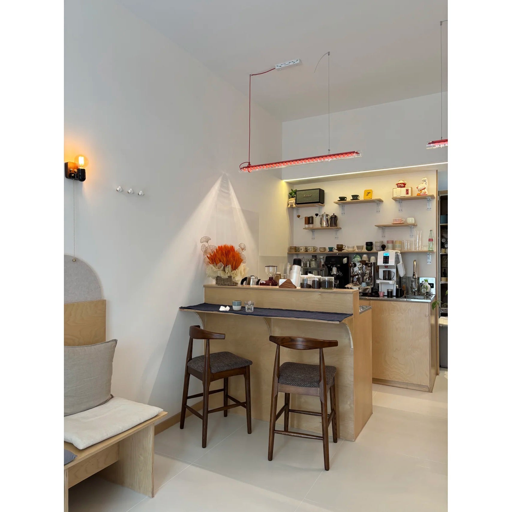 Cata Modern Minimalist Linear LED Metal Glass Pendant Lamp - Letslighting