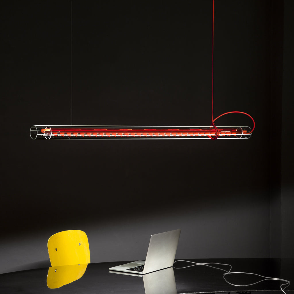 Cata Modern Minimalist Linear LED Metal Glass Pendant Lamp - Letslighting