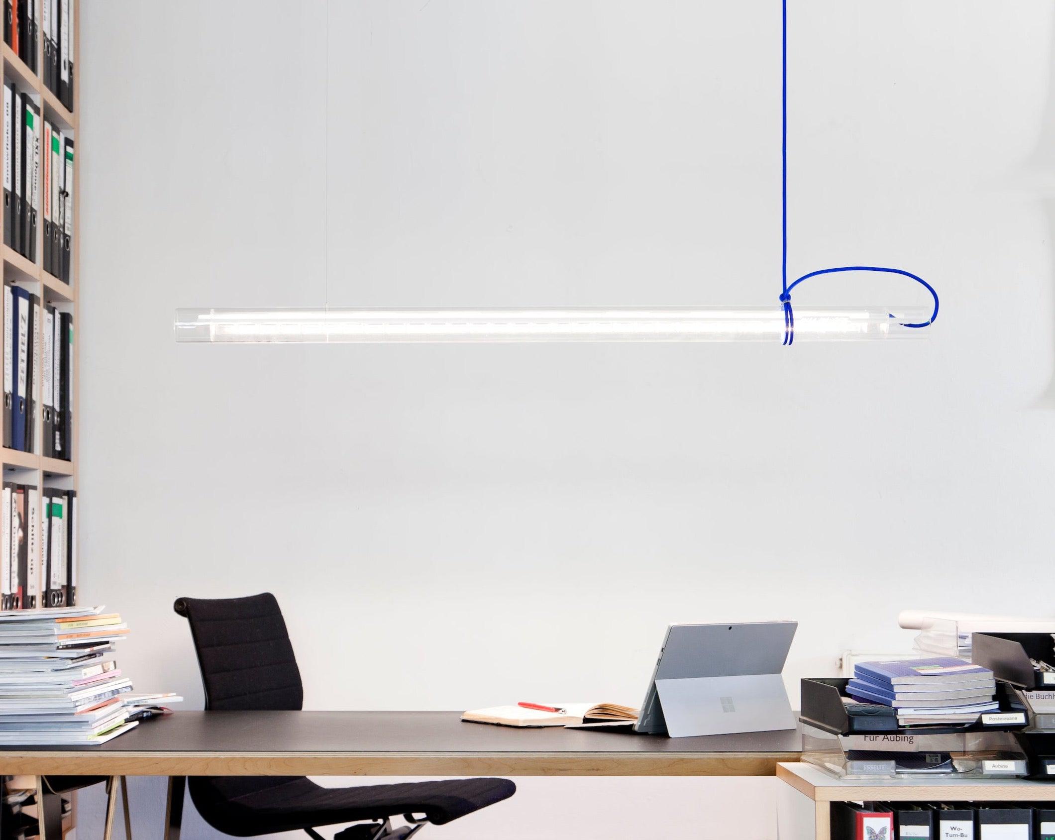 Cata Modern Minimalist Linear LED Metal Glass Pendant Lamp - Letslighting