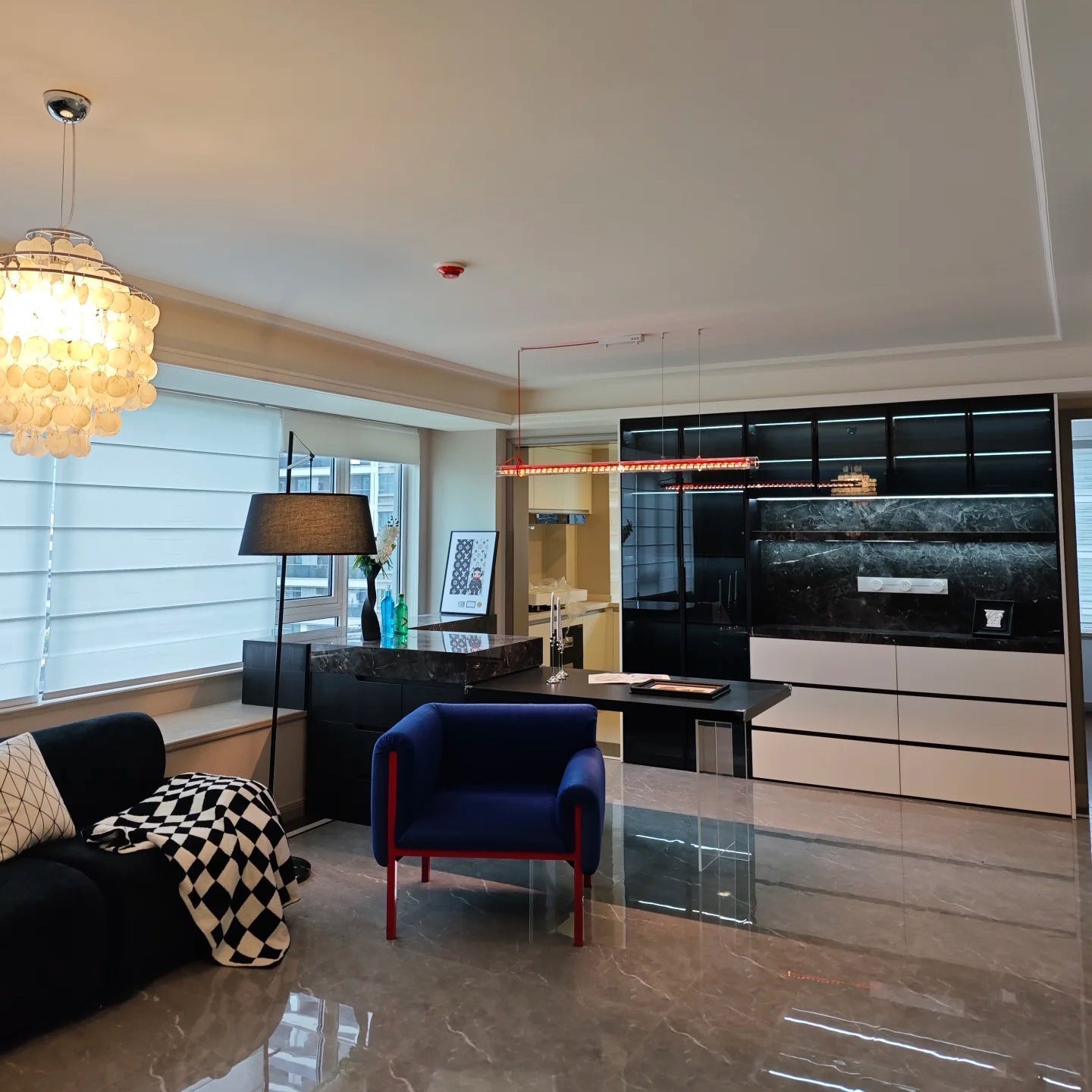 Cata Modern Minimalist Linear LED Metal Glass Pendant Lamp - Letslighting