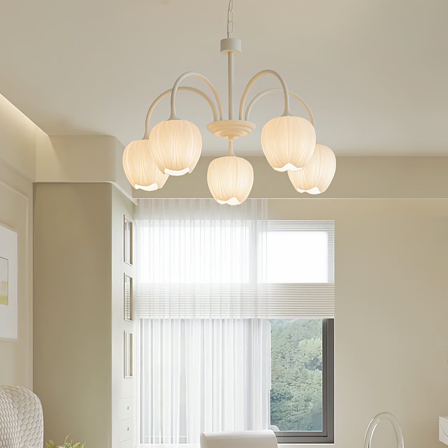 Lustra Kronleuchter Tulip Matcha Glas-Letslighting