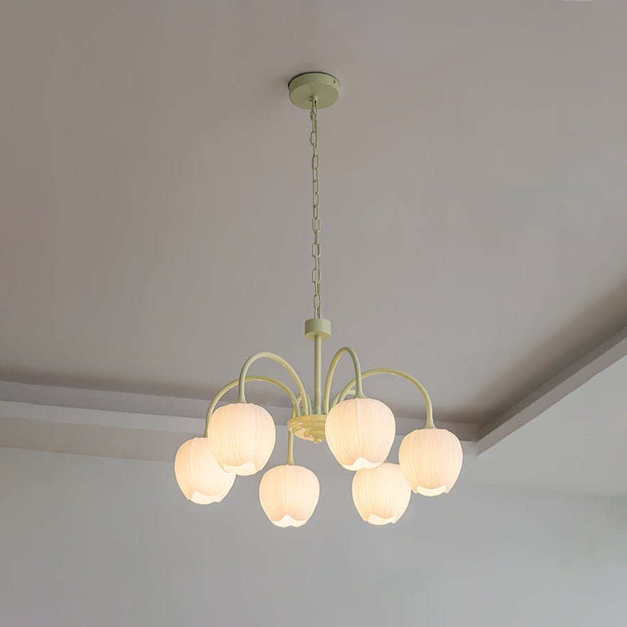 Lustra Kronleuchter Tulip Matcha Glas-Letslighting