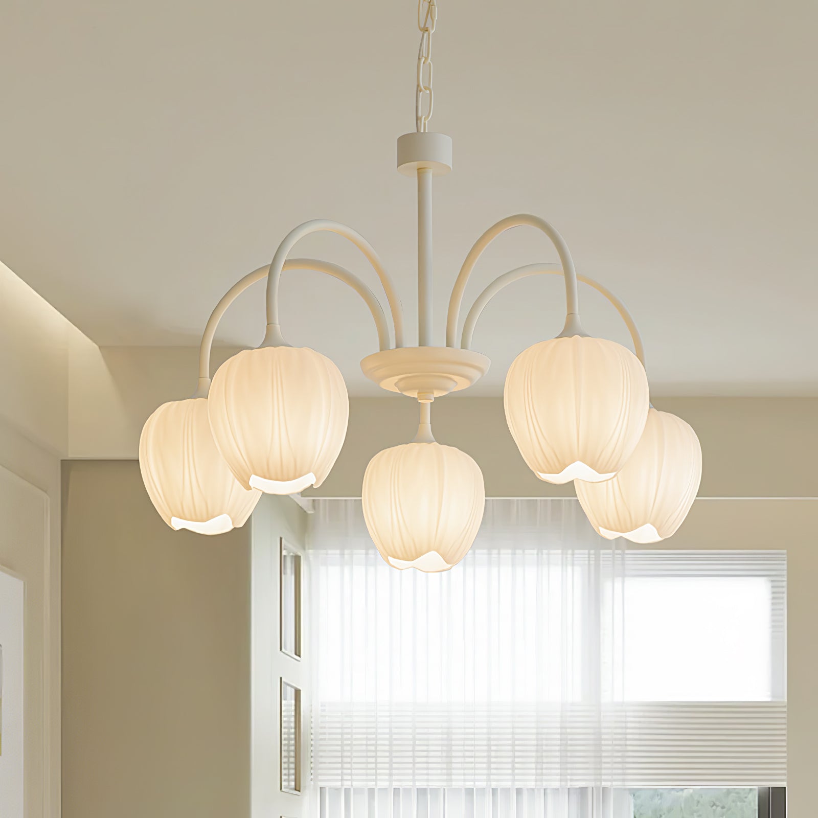 Lustra Kronleuchter Tulip Matcha Glas-Letslighting