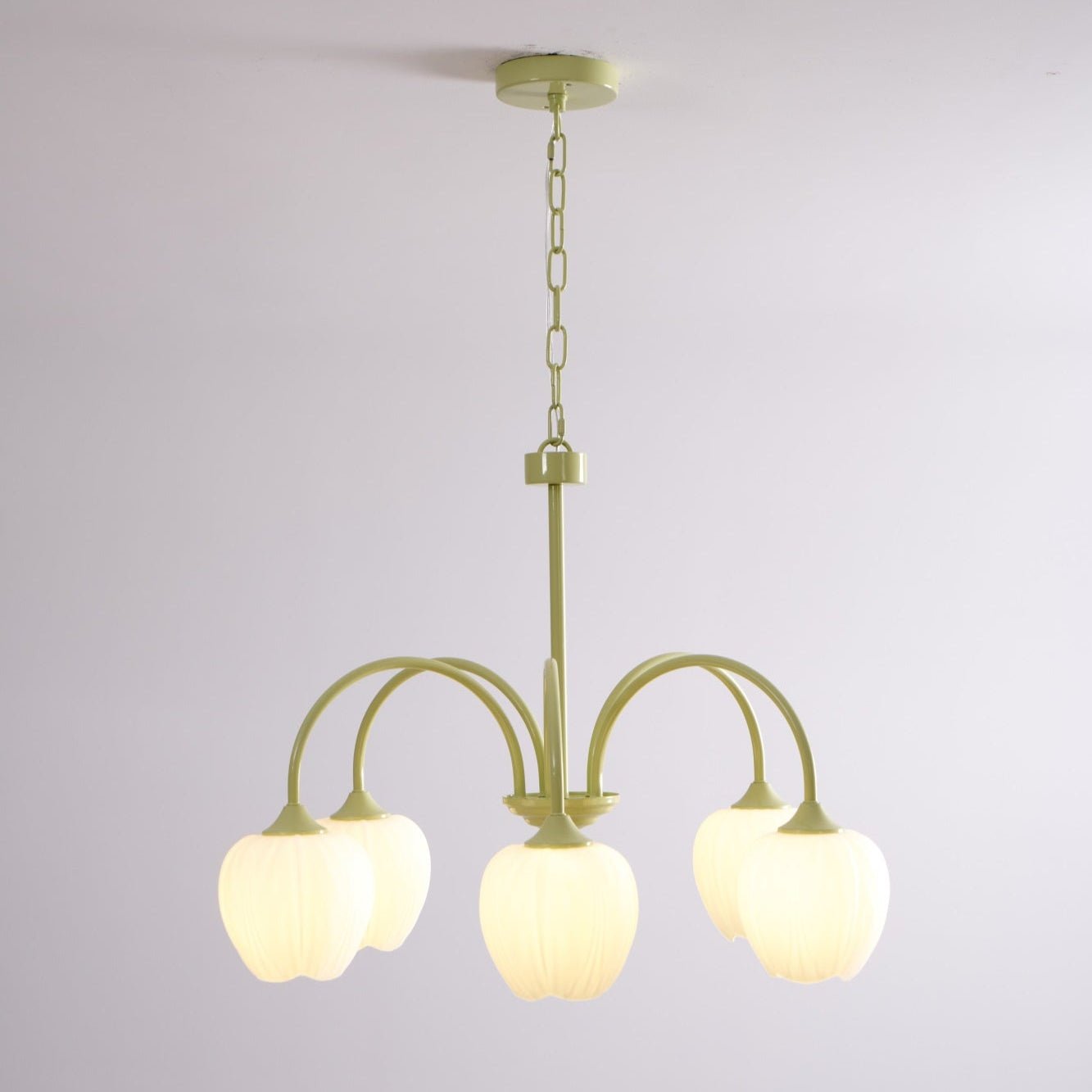 Lustra Kronleuchter Tulip Matcha Glas-Letslighting