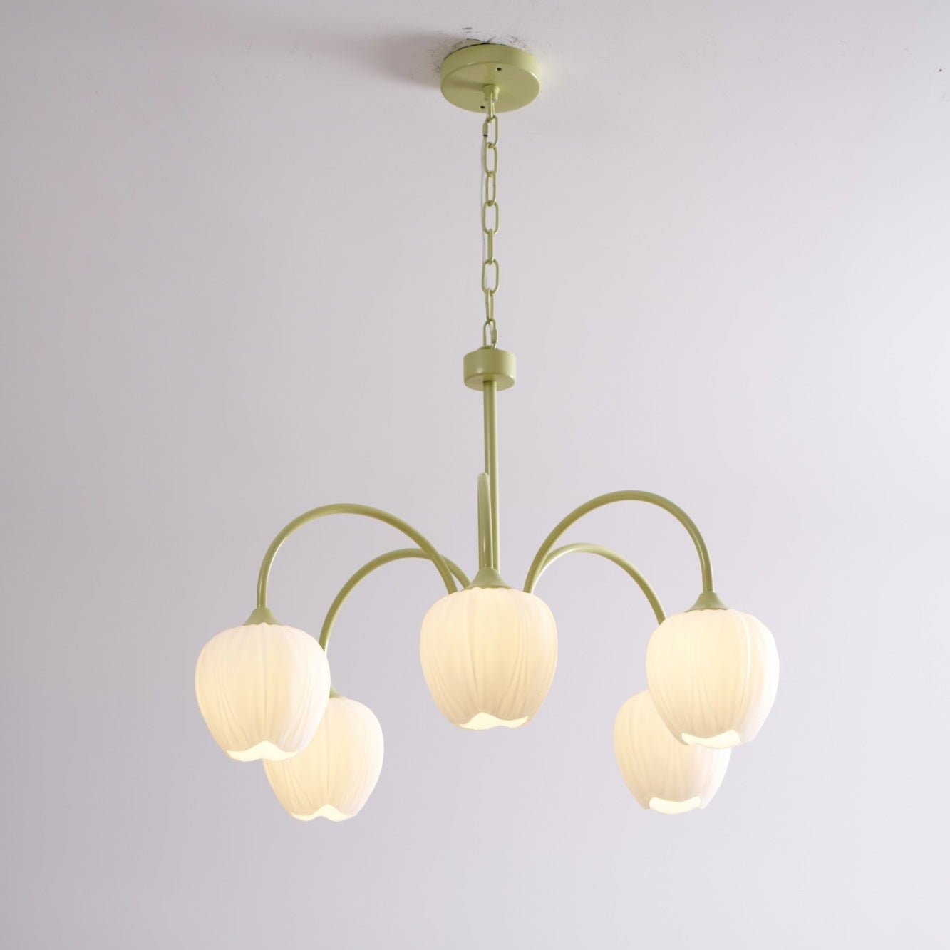 Lustra Kronleuchter Tulip Matcha Glas-Letslighting